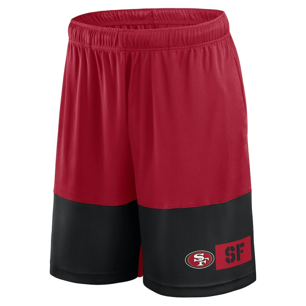 San Francisco 49ers Big & Tall Best of the Best Performance Shorts - Scarlet/Black on sale