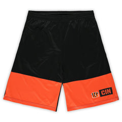 Cincinnati Bengals Big & Tall Best of the Best Performance Shorts - Black/Orange for sale