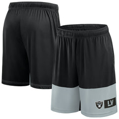 Las Vegas Raiders Big & Tall Best of the Best Performance Shorts - Black/Silver discount