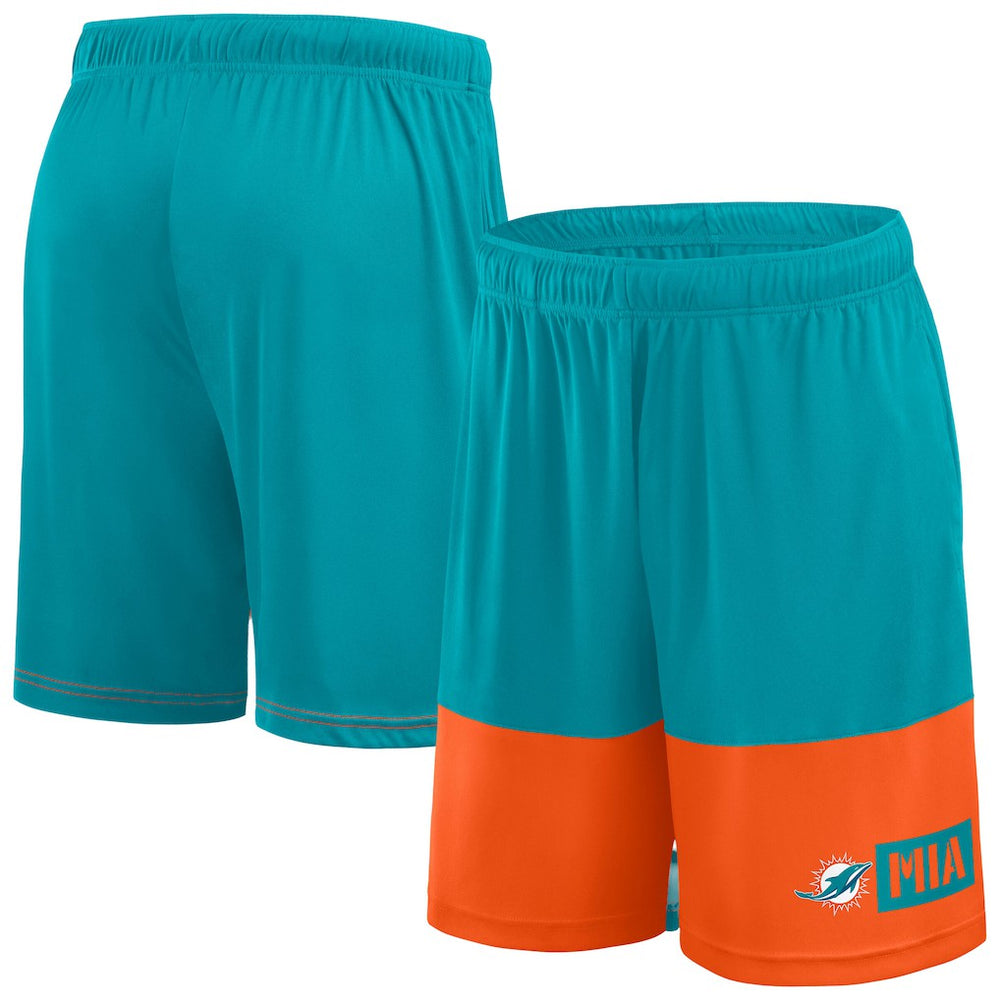 Miami Dolphins Big & Tall Best of the Best Performance Shorts - Aqua/Orange outlet