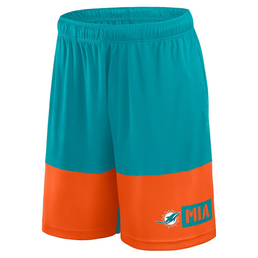 Miami Dolphins Big & Tall Best of the Best Performance Shorts - Aqua/Orange outlet