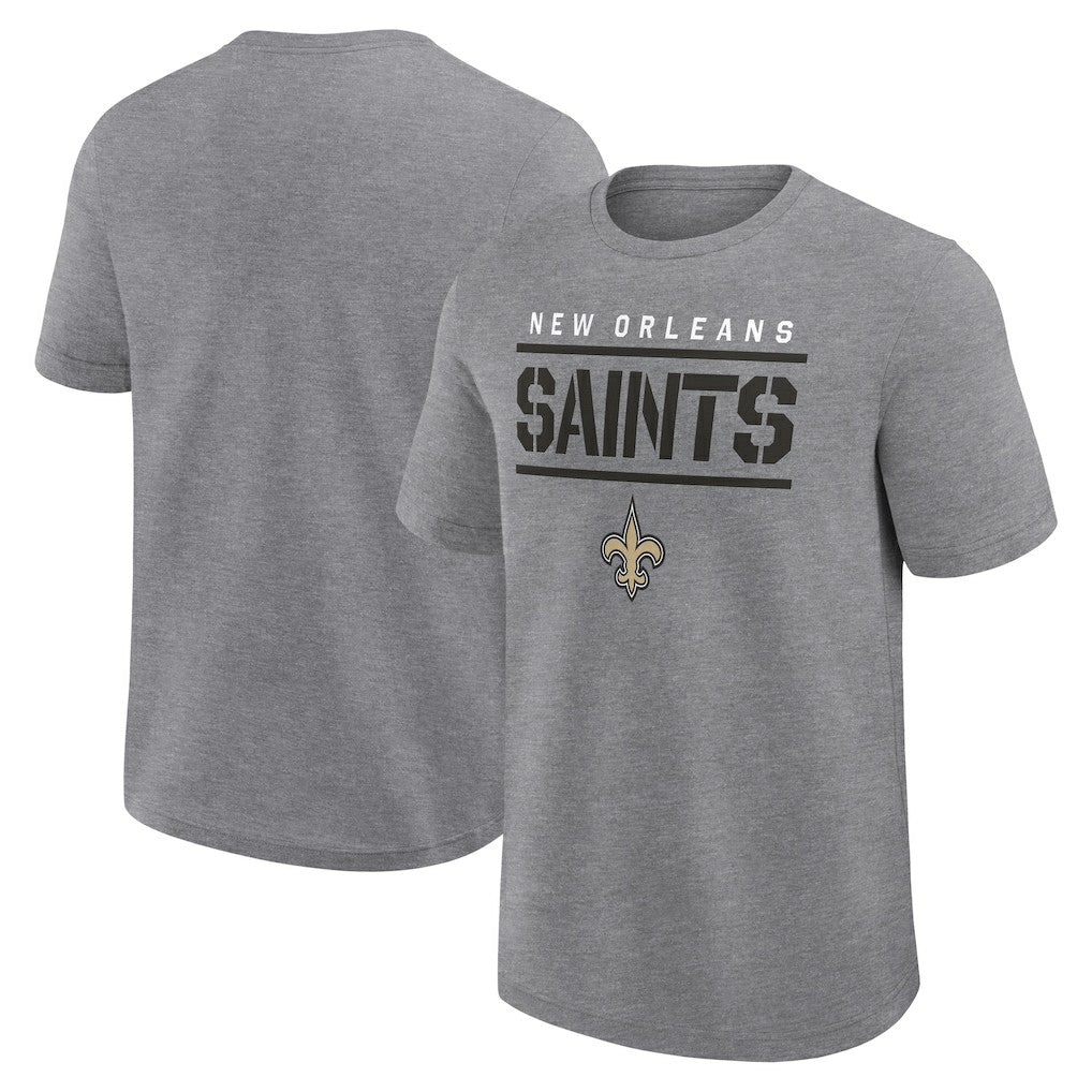 New Orleans Saints Big & Tall Top Notch T-Shirt - Heather Gray discount