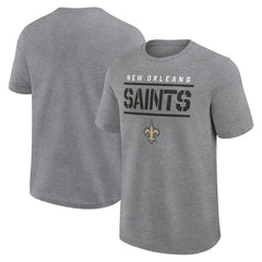 New Orleans Saints Big & Tall Top Notch T-Shirt - Heather Gray discount