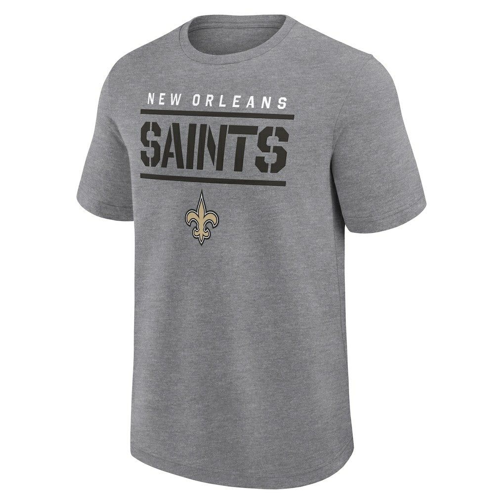 New Orleans Saints Big & Tall Top Notch T-Shirt - Heather Gray discount