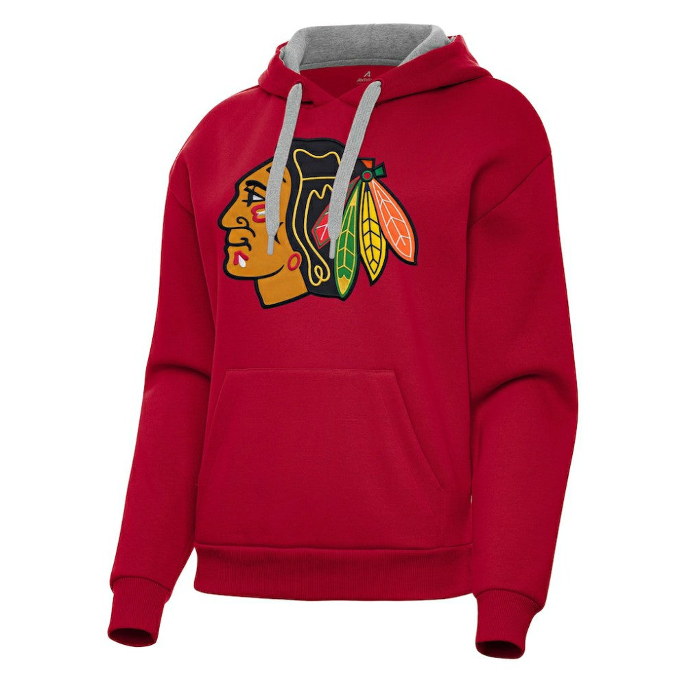 Chicago Blackhawks Antigua Women's Victory Pullover Hoodie Red