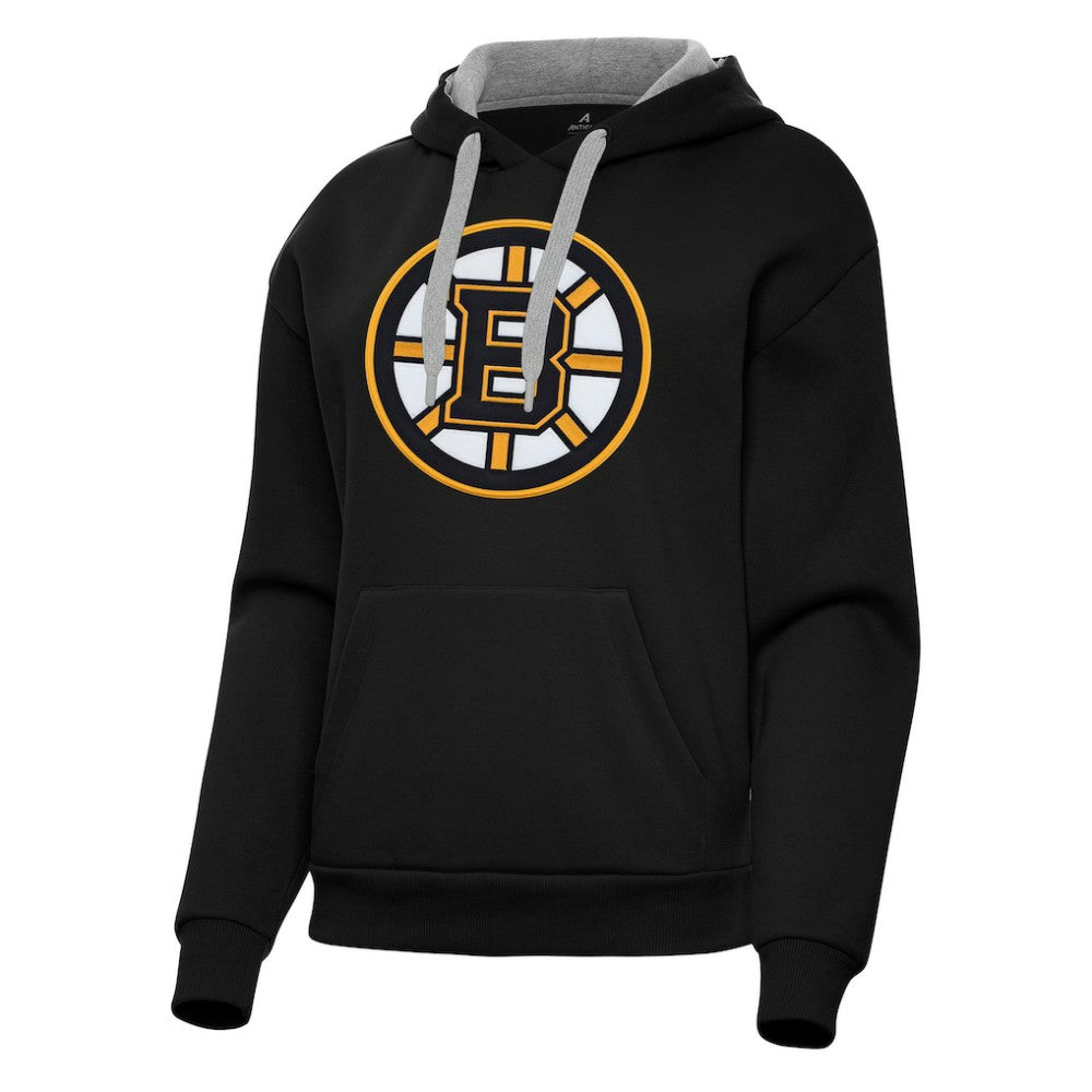 Boston Bruins Antigua Women's Victory Pullover Hoodie Black
