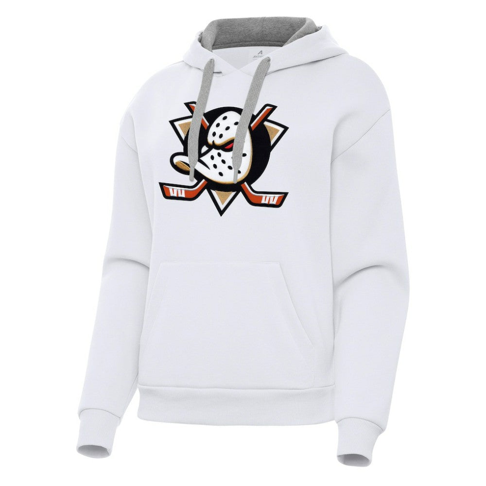 Anaheim Ducks Antigua Women's Victory Pullover Hoodie White