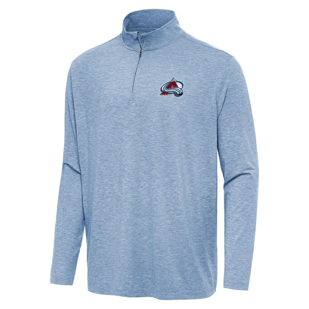 Colorado Avalanche Antigua Hunk Quarter-Zip Top Heather Aqua