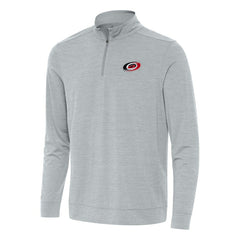 Carolina Hurricanes Antigua Bright Quarter-Zip Top Heather Gray