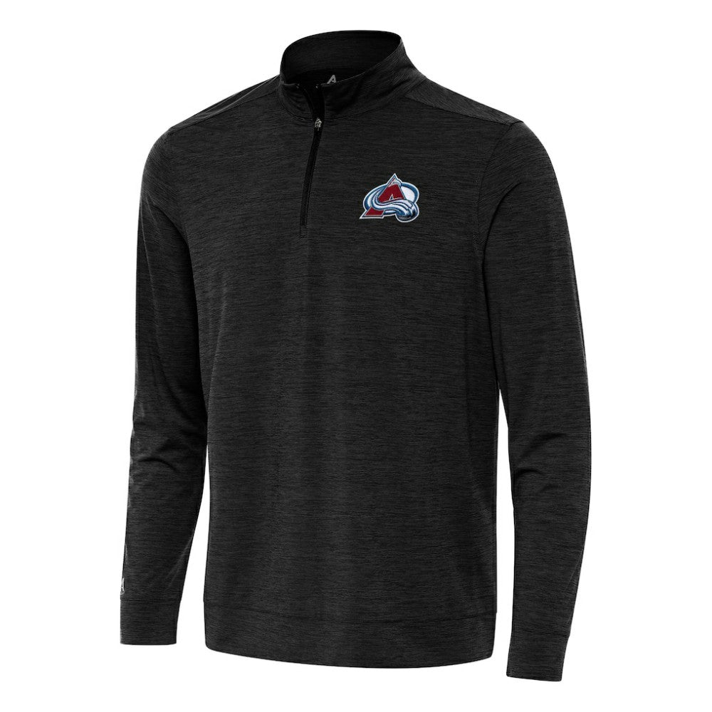 Colorado Avalanche Antigua Bright Quarter-Zip Top Heather Black