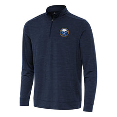 Buffalo Sabres Antigua Bright Quarter-Zip Top Heather Navy