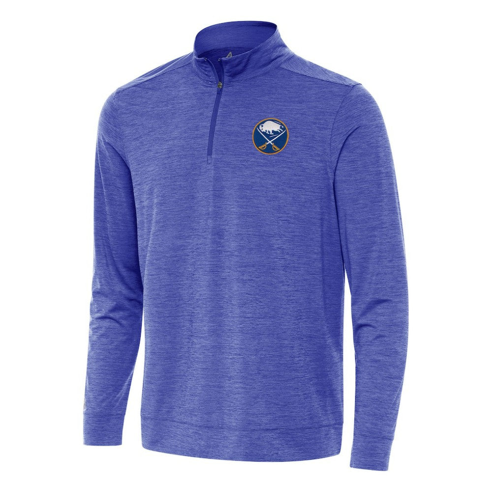 Buffalo Sabres Antigua Bright Quarter-Zip Top Heather Royal