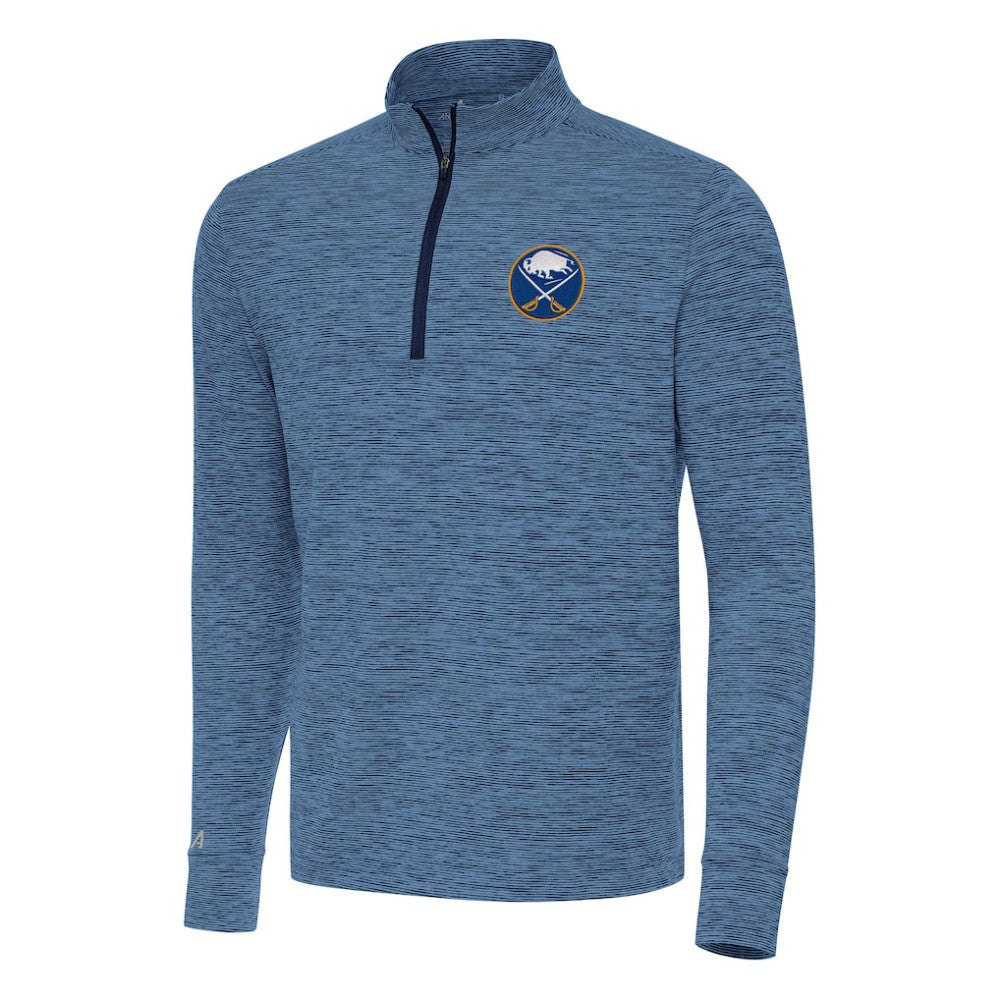 Buffalo Sabres Antigua Cause Quarter-Zip Top Heather Navy
