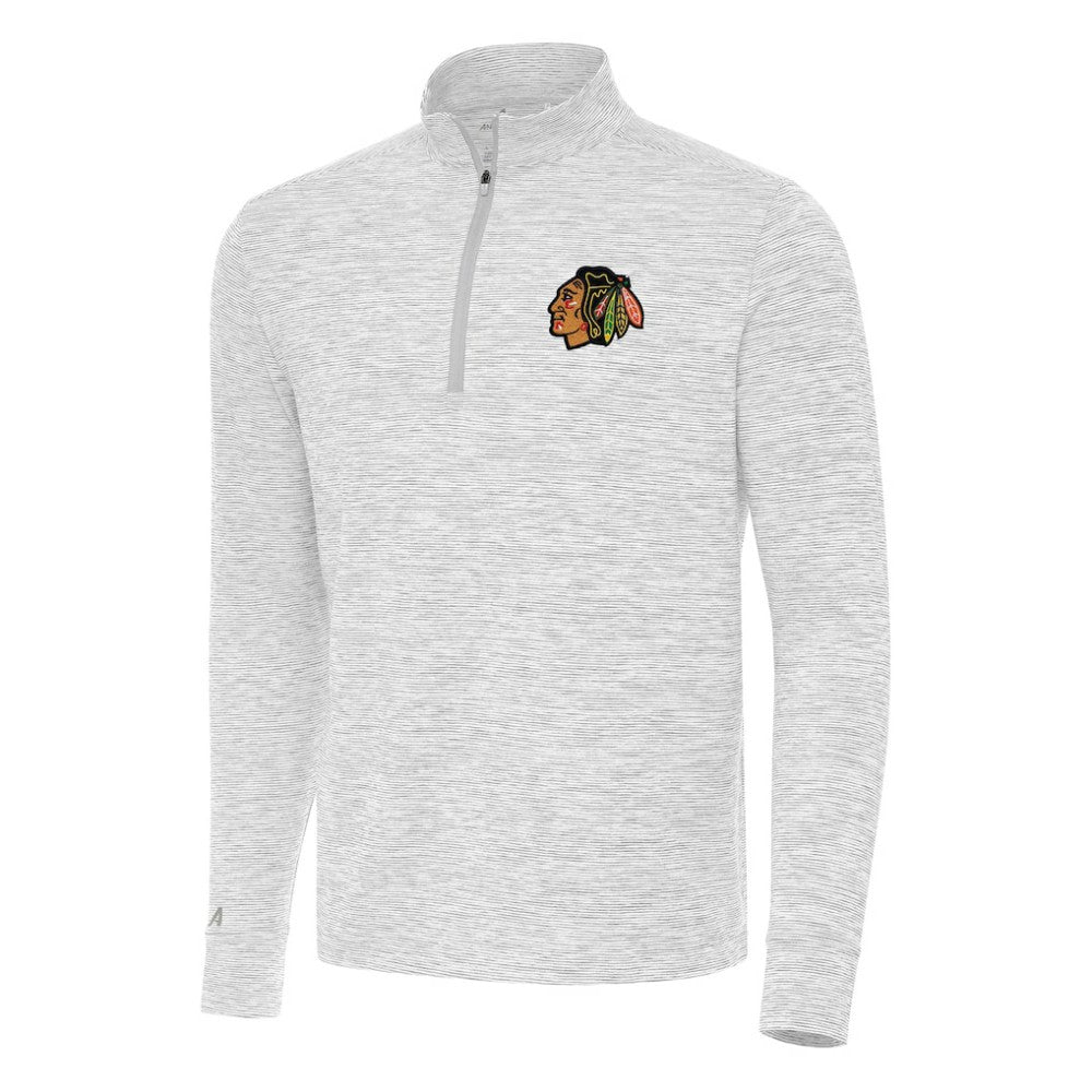 Chicago Blackhawks Antigua Cause Quarter-Zip Top Gray