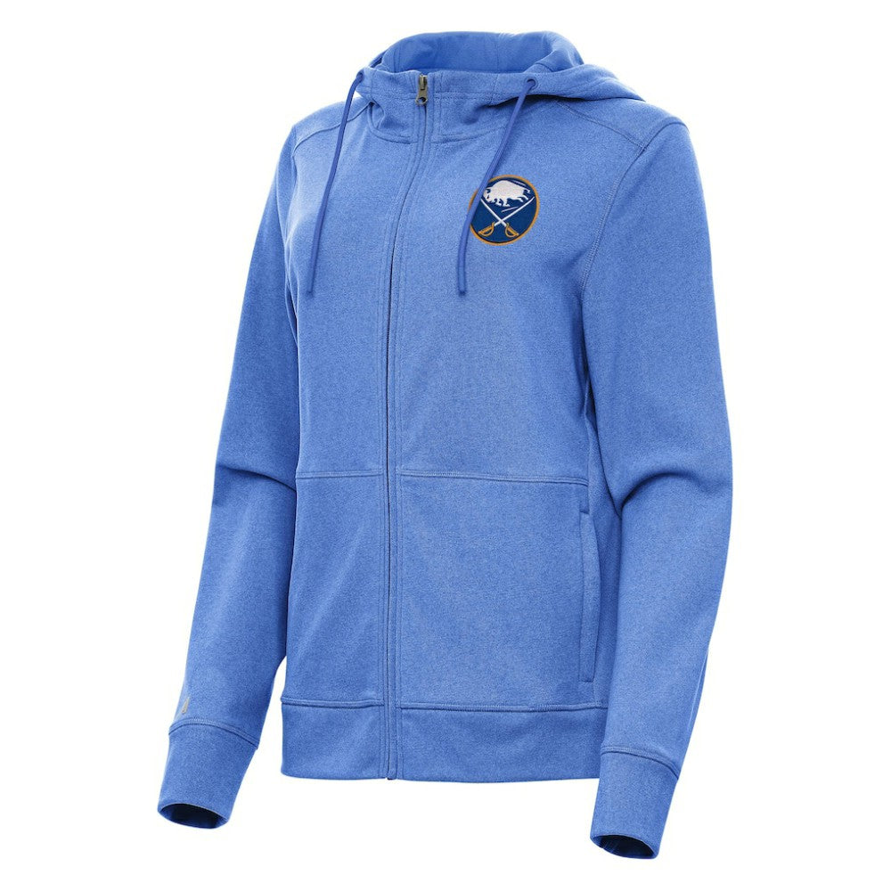 Buffalo Sabres Antigua Women's Seeker Full-Zip Hoodie Heather Royal