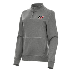 Carolina Hurricanes Antigua Women's Crush Quarter-Zip Fleece Sweatshirt Heather Black