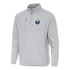 Buffalo Sabres Antigua Certain Quarter-Zip Tri-Blend Sweatshirt Heather Gray