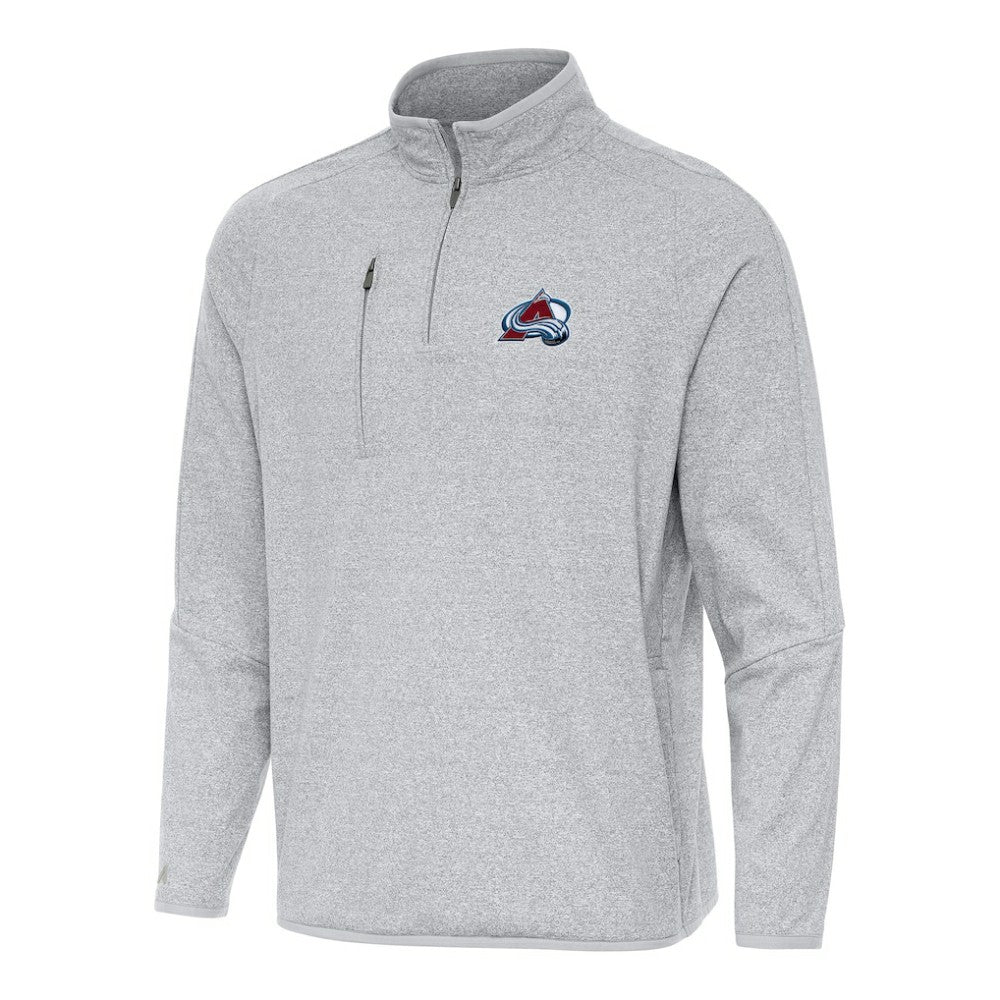 Colorado Avalanche Antigua Certain Quarter-Zip Tri-Blend Sweatshirt Heather Gray