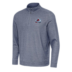 Colorado Avalanche Antigua Subtle Quarter-Zip Sweatshirt Heather Navy