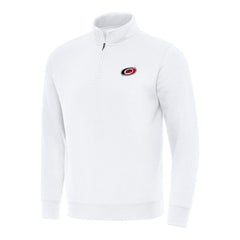 Carolina Hurricanes Antigua Victory Quarter-Zip Mock Sweatshirt White