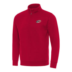 Carolina Hurricanes Antigua Victory Quarter-Zip Mock Sweatshirt Red