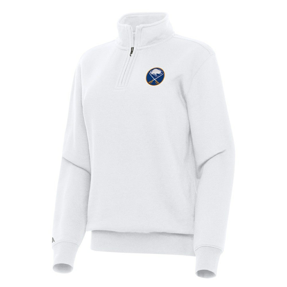 Buffalo Sabres Antigua Women's Victory Quarter-Zip Sweatshirt White