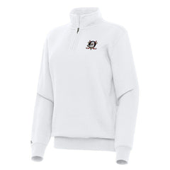 Anaheim Ducks Antigua Women's Victory Quarter-Zip Sweatshirt White
