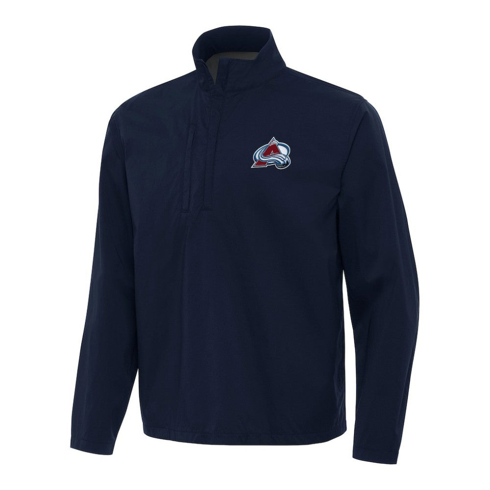 Colorado Avalanche Antigua Brisk Quarter-Zip Windbreaker Navy
