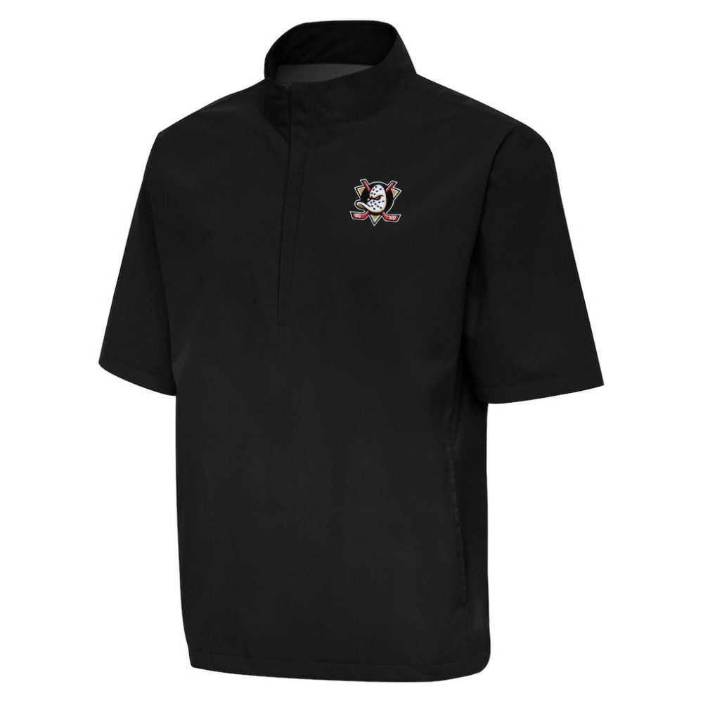 Anaheim Ducks Antigua Brisk Quarter-Zip Windbreaker Black