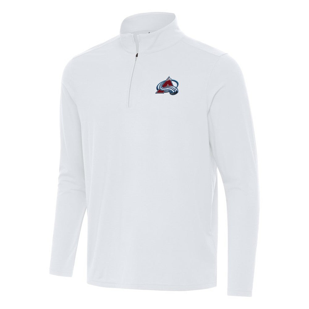 Colorado Avalanche Antigua Intent Quarter-Zip Top White