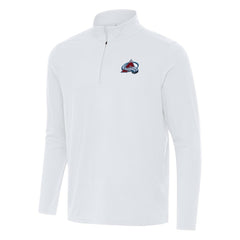 Colorado Avalanche Antigua Intent Quarter-Zip Top White