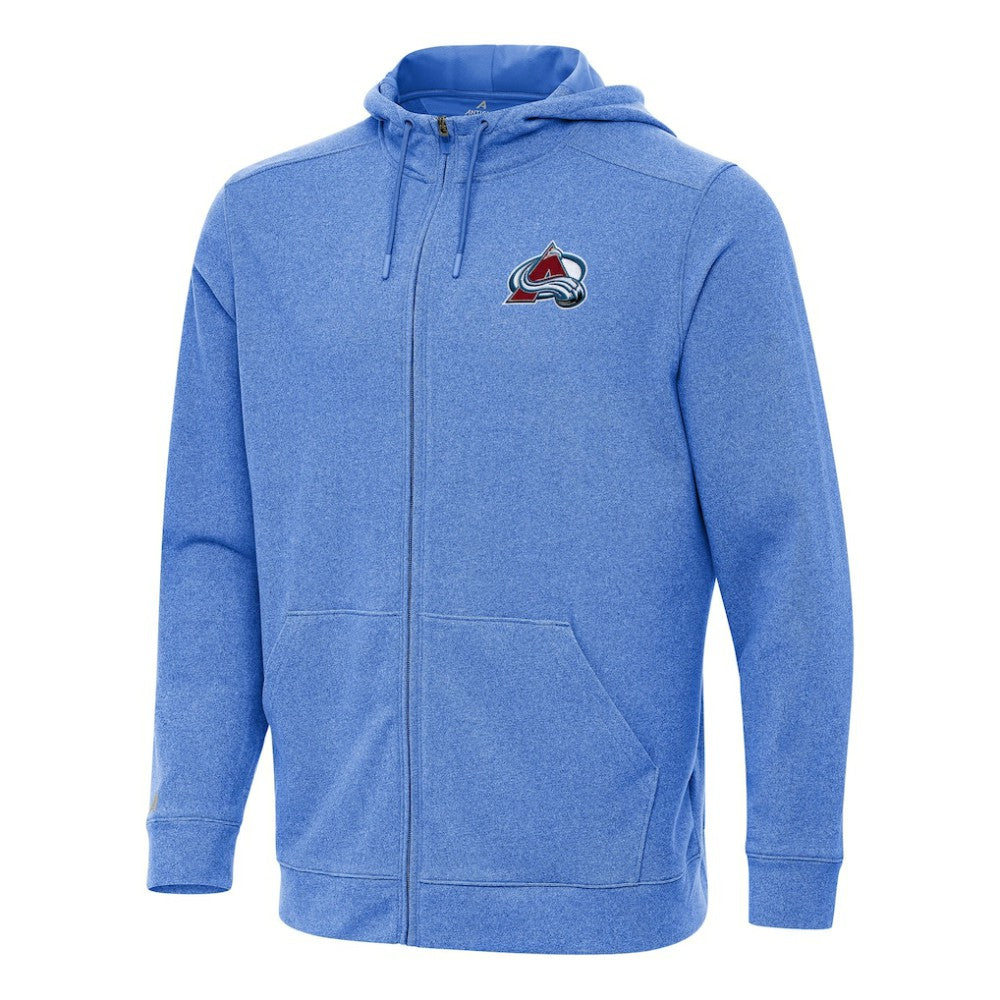 Colorado Avalanche Antigua Effortless Full-Zip Hoodie Jacket Heather Royal