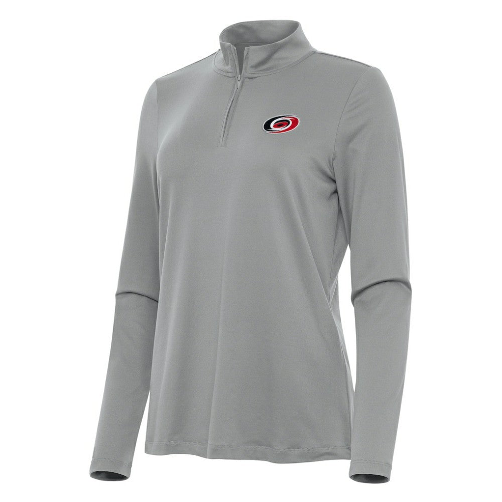 Carolina Hurricanes Antigua Women's Reprocess Quarter-Zip Top Gray