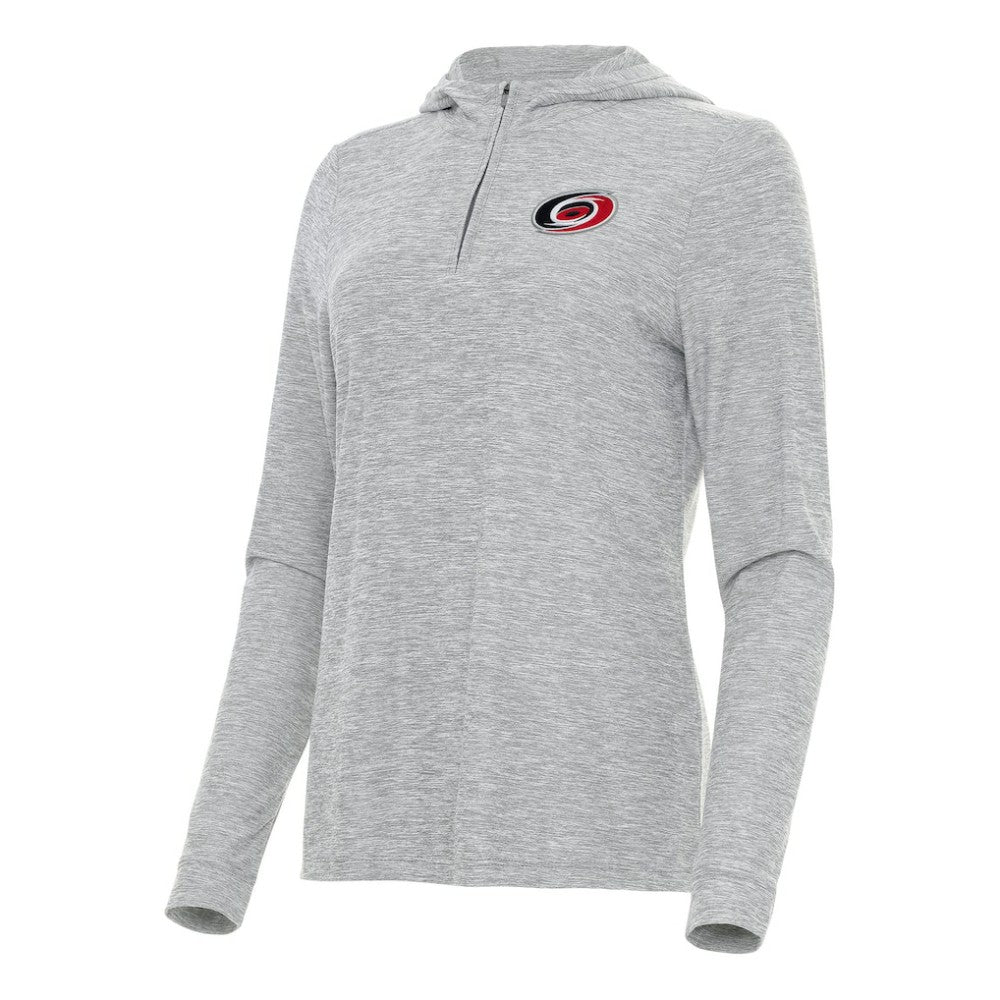 Carolina Hurricanes Antigua Women's Daybreak Quarter-Zip Hoodie Heather Gray