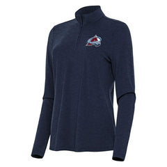 Colorado Avalanche Antigua Women's Bright Quarter-Zip Top Heather Navy