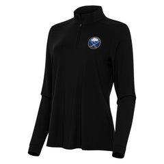 Buffalo Sabres Antigua Women's Intent Quarter-Zip Top Black