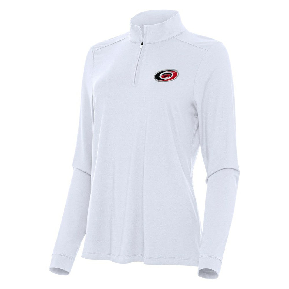 Carolina Hurricanes Antigua Women's Intent Quarter-Zip Top White