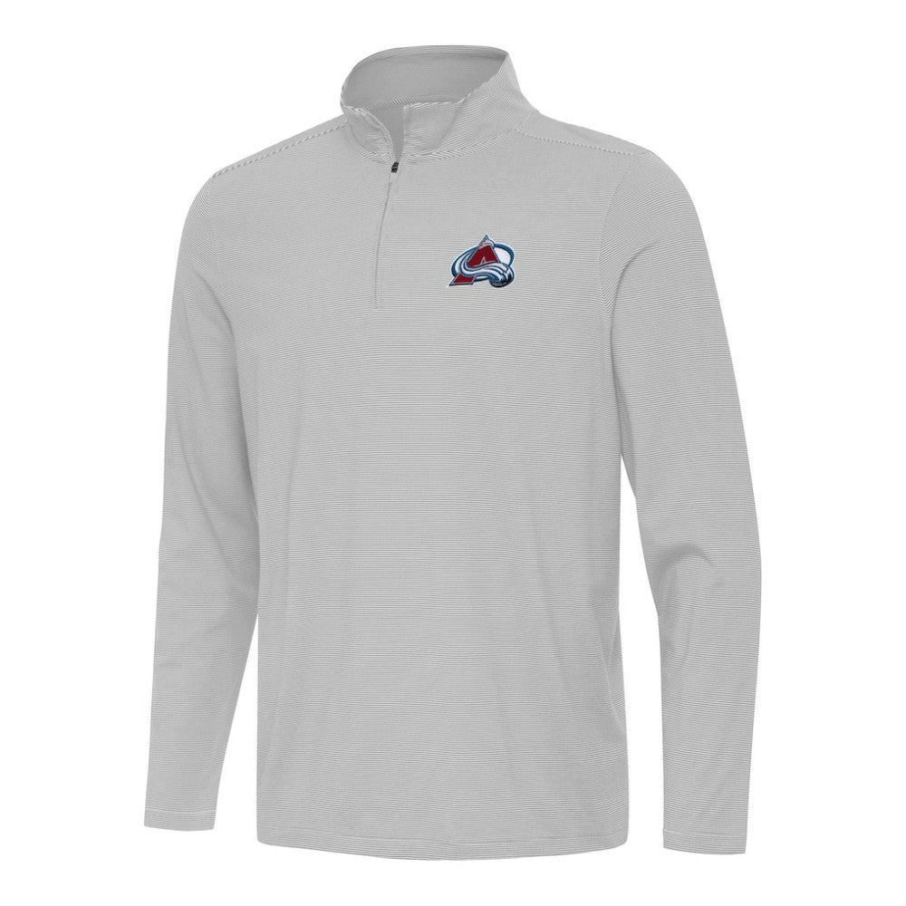 Colorado Avalanche Antigua Twine Quarter-Zip Top Gray