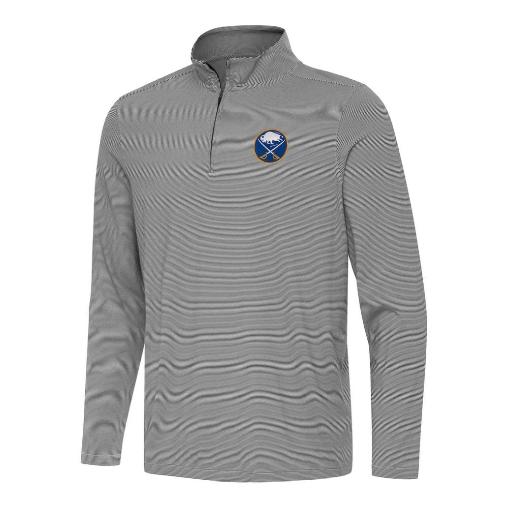 Buffalo Sabres Antigua Twine Quarter-Zip Top Black