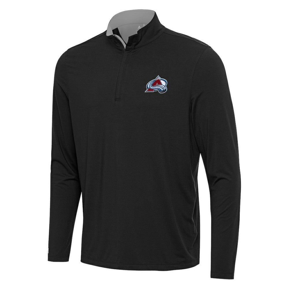 Colorado Avalanche Antigua Content Quarter-Zip Pullover Top Black/Gray