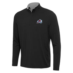 Colorado Avalanche Antigua Content Quarter-Zip Pullover Top Black/Gray