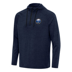 Buffalo Sabres Antigua Spikes Quarter-Zip Hoodie Heather Navy