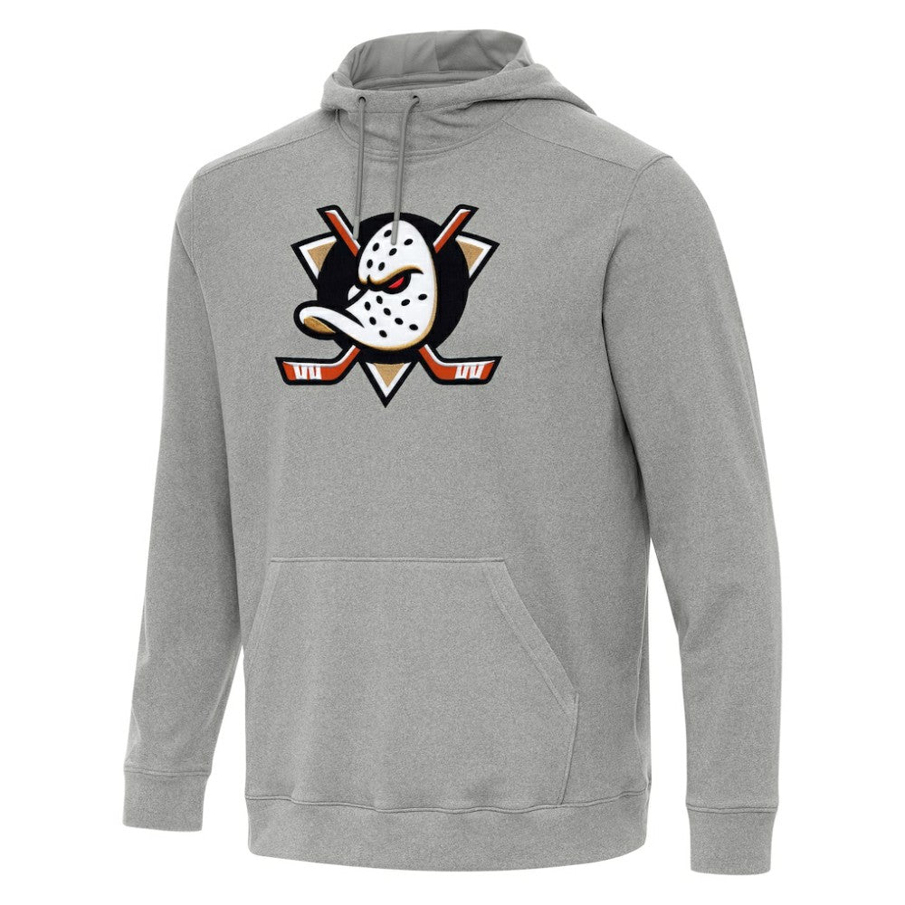 Anaheim Ducks Antigua Cloud Pullover Hoodie Heather Gray