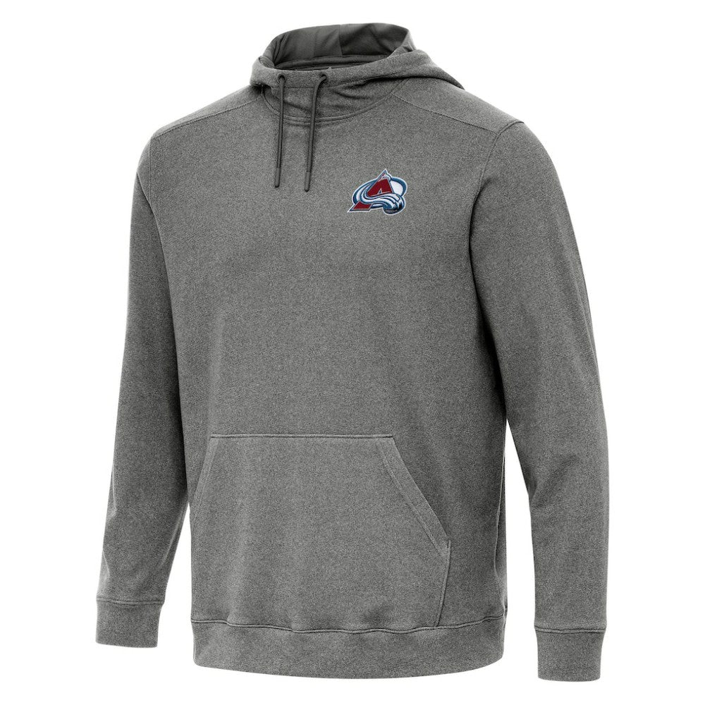Colorado Avalanche Antigua Cloud Pullover Hoodie Heather Black
