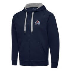 Colorado Avalanche Antigua Big & Tall Victory Full-Zip Hoodie Navy