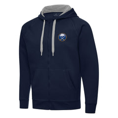 Buffalo Sabres Antigua Big & Tall Victory Full-Zip Hoodie Navy