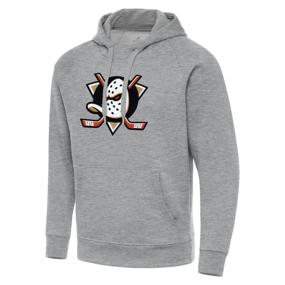 Anaheim Ducks Antigua Big & Tall Victory Pullover Hoodie Heather Gray