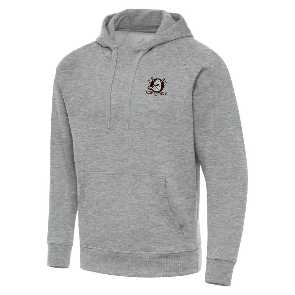 Anaheim Ducks Antigua Big & Tall Victory Pullover Hoodie Heather Gray