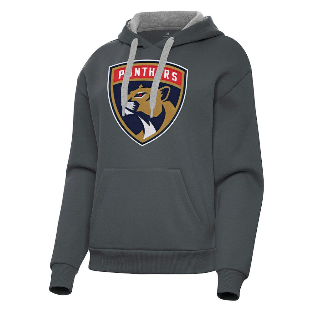 Florida Panthers Antigua Women's Victory Pullover Hoodie Charcoal