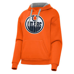 Edmonton Oilers Antigua Women's Victory Pullover Hoodie Orange
